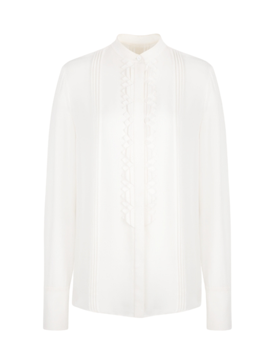 Double Georgette Origami Blouse WHITE 38