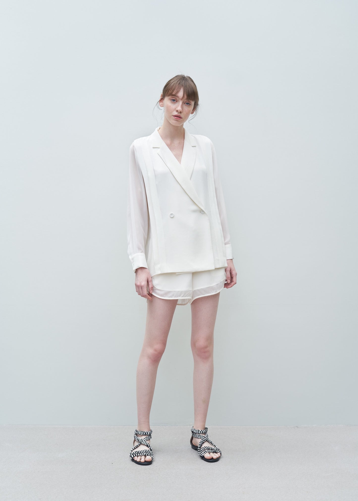 Silk blazer jacket WHITE 38