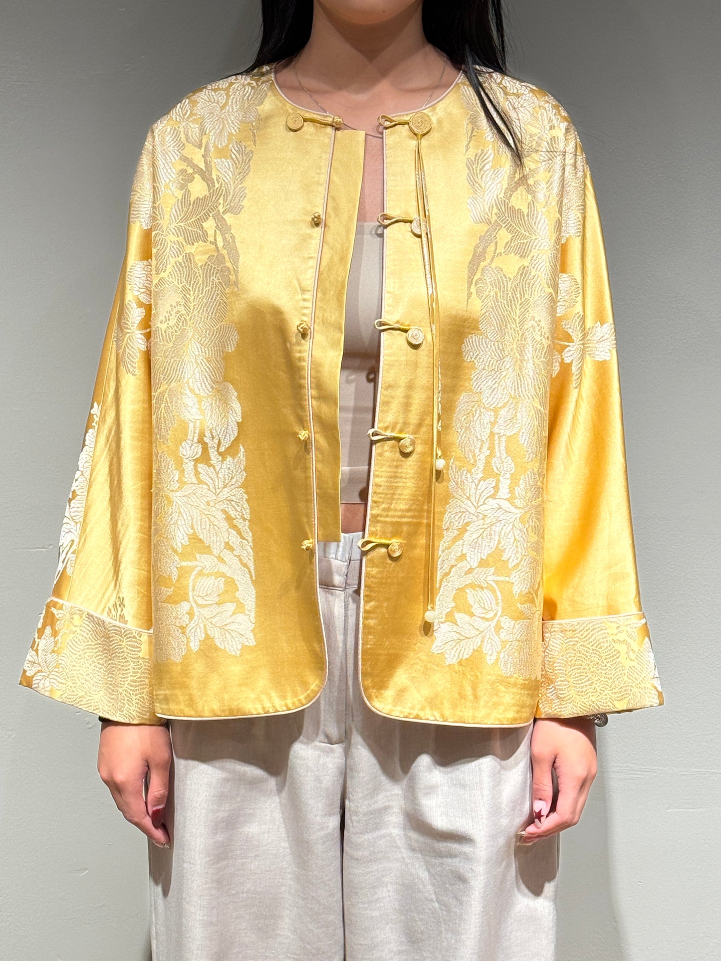 Classic Satin U-Neck Jacket