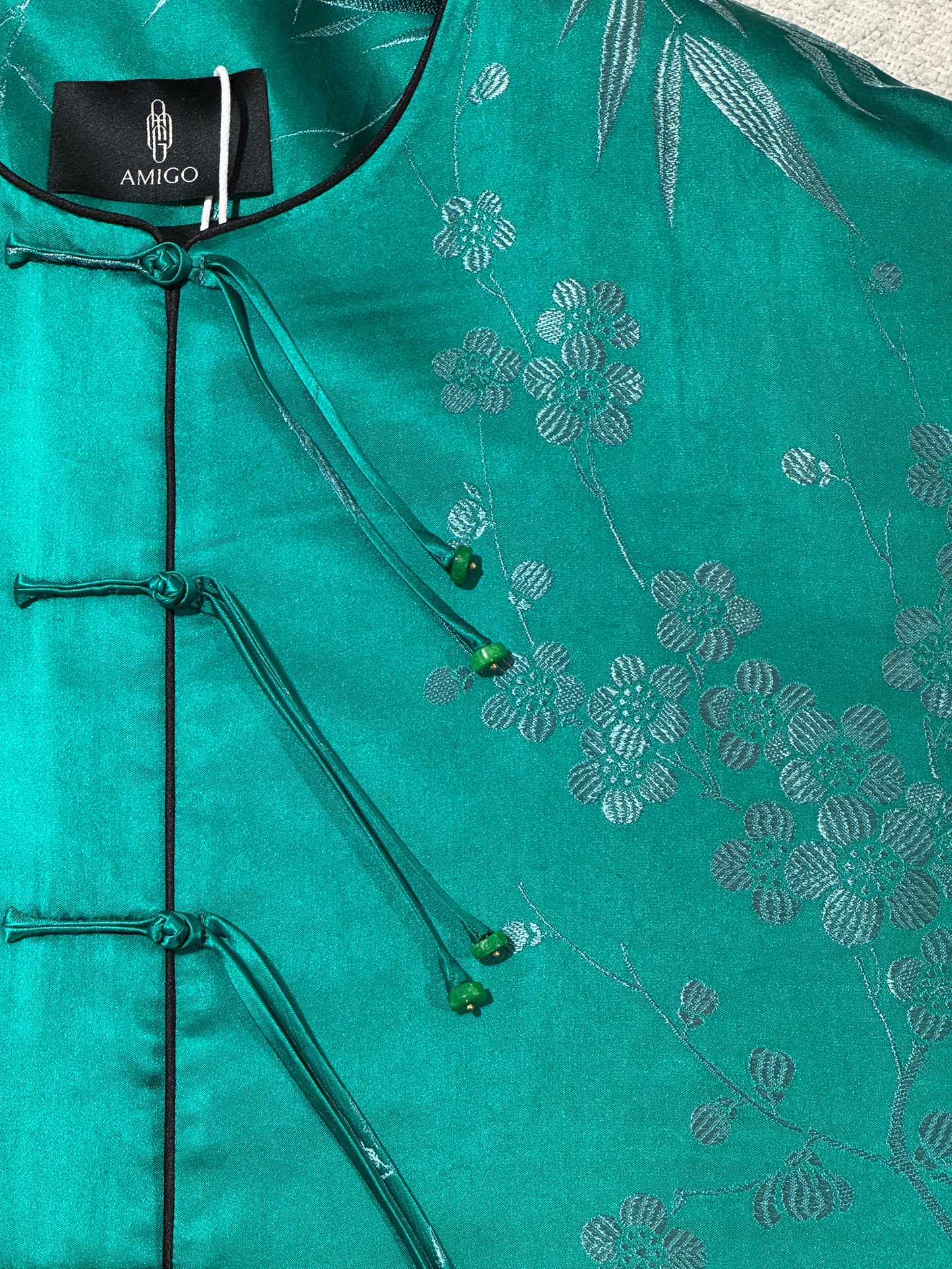 Classic Satin U-Neck Jacket