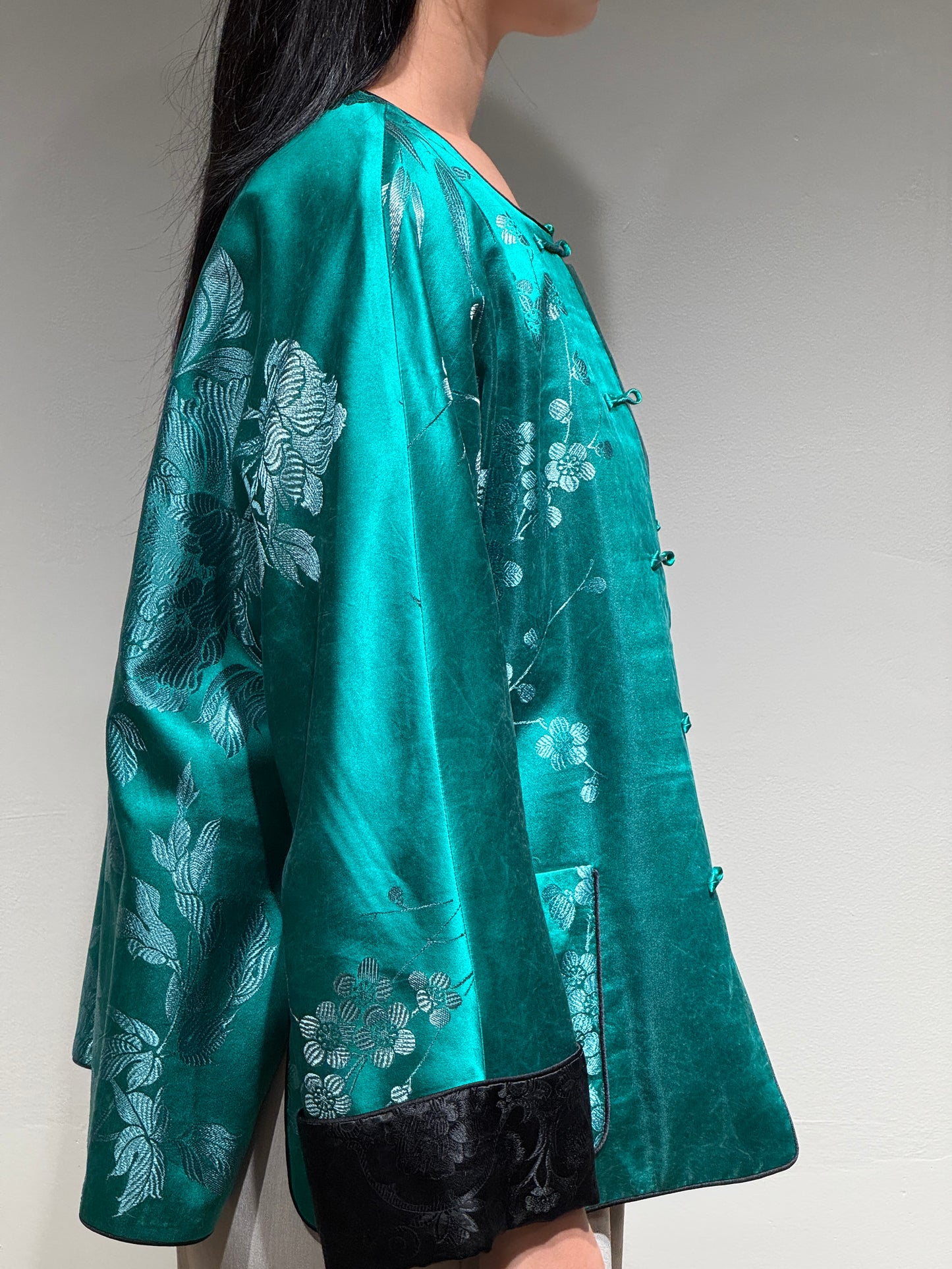 Classic Satin U-Neck Jacket