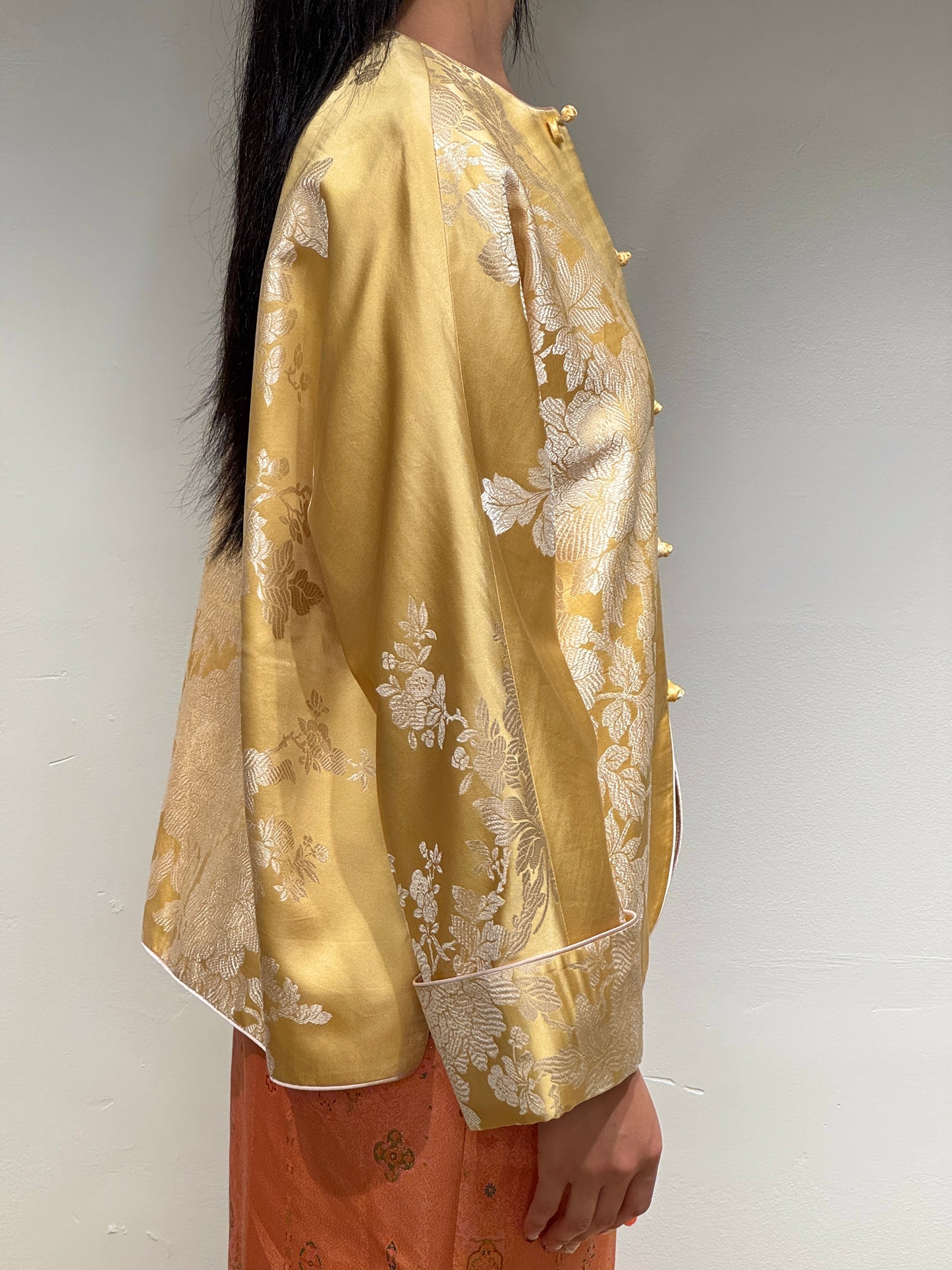 Classic Satin U-Neck Jacket