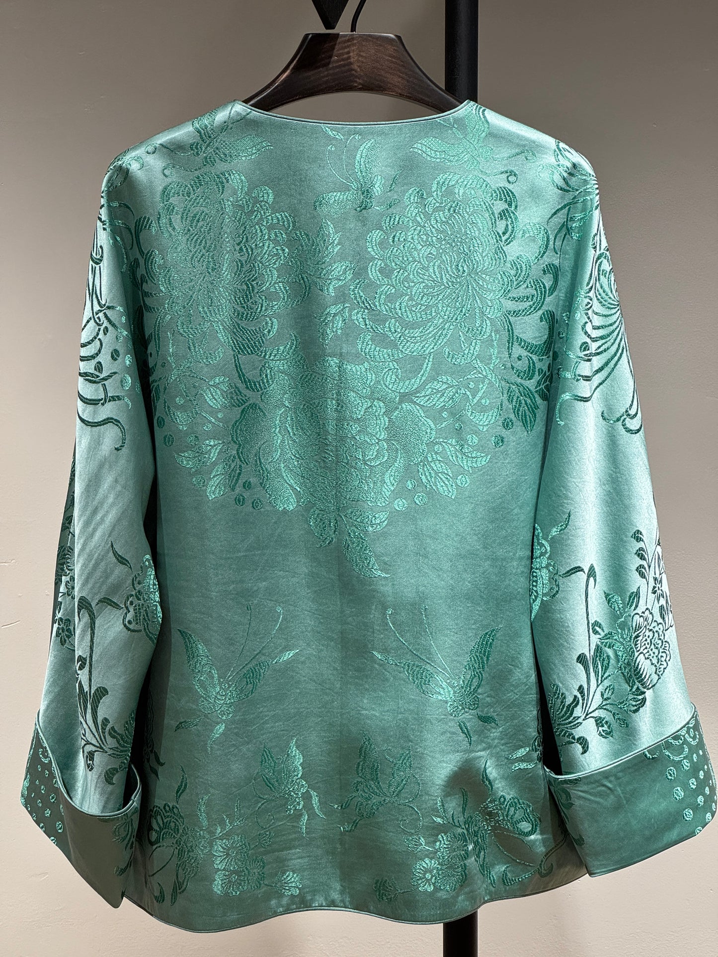 Classic Satin U-Neck Jacket