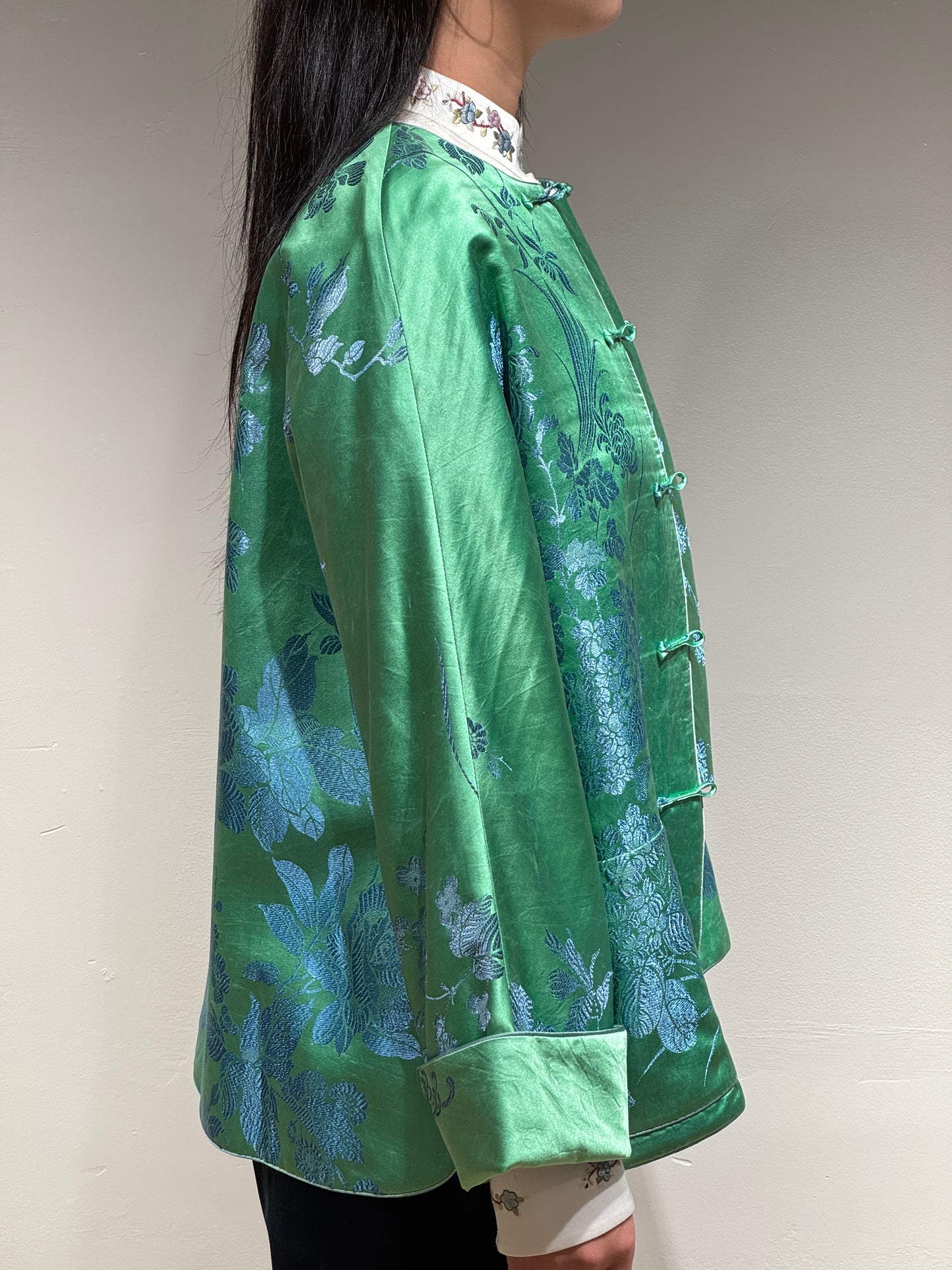 Classic Satin U-Neck Jacket