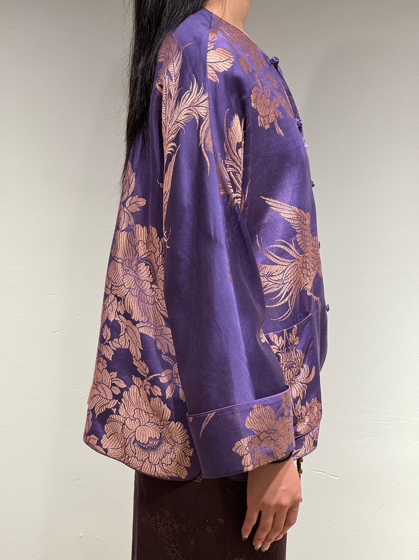 Classic Satin U-Neck Jacket