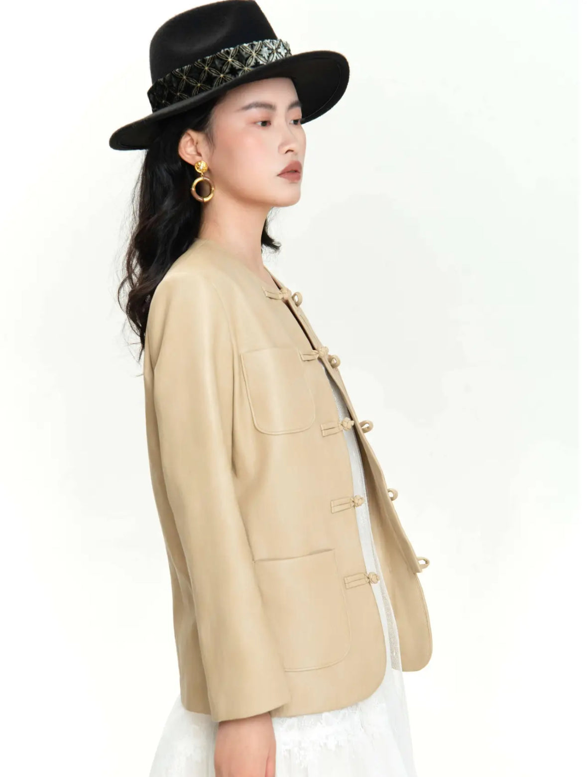 Clear Autumn Draped Coat