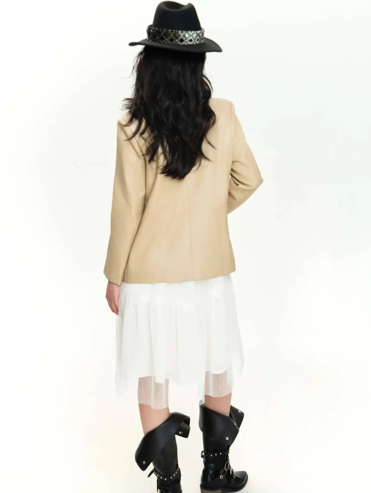 Clear Autumn Draped Coat