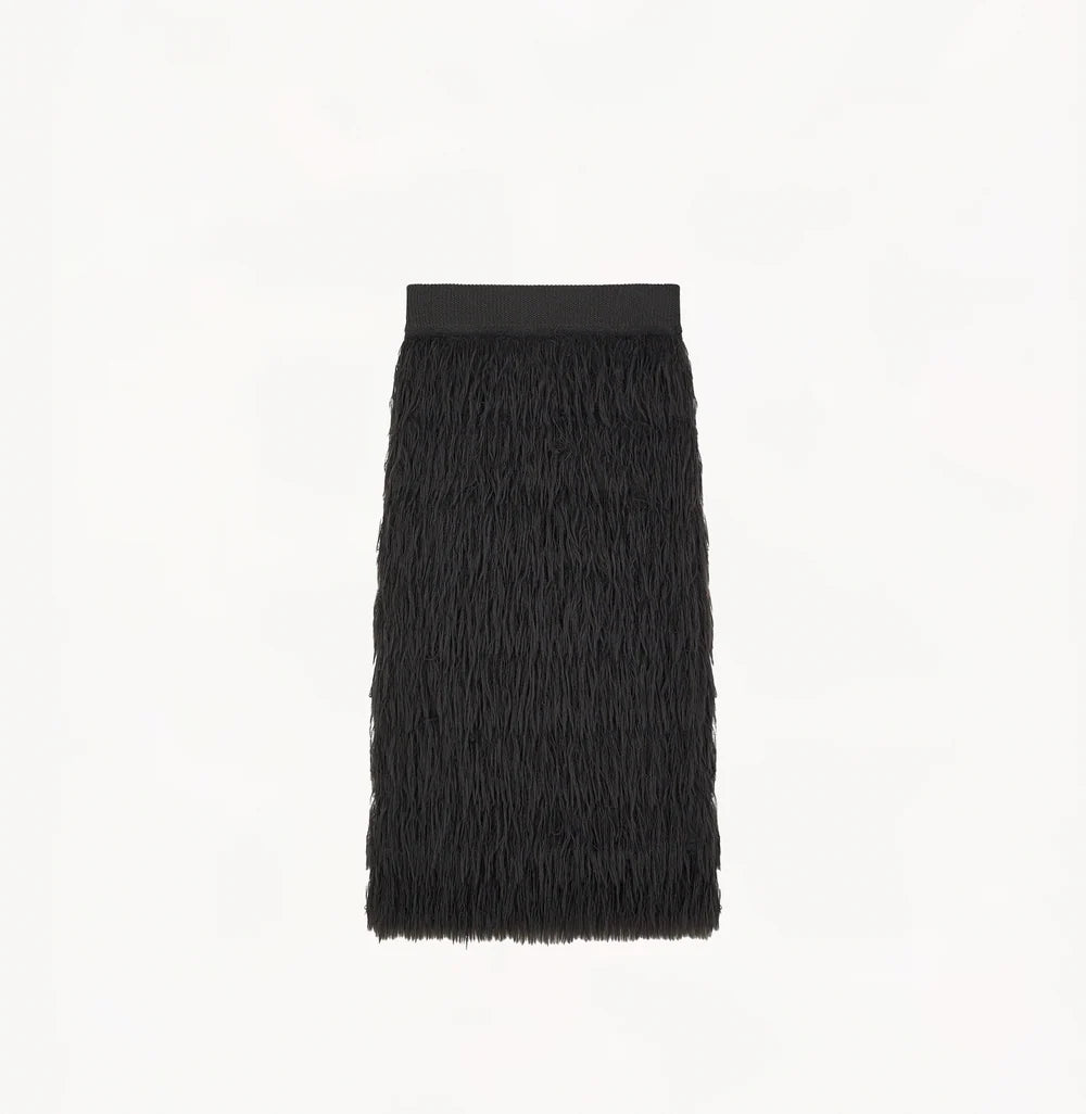 FEATHER MAXI SKIRT