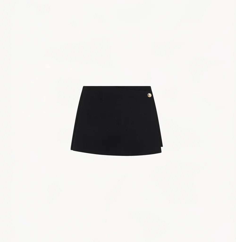 GOLD BUTTONED WRAP SHORTS