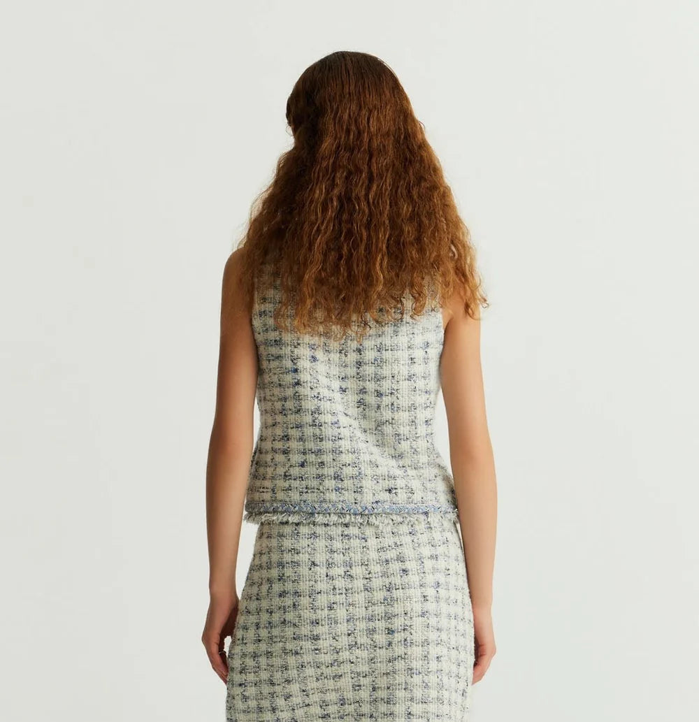 HOUNDSTOOTH V-NECK VEST