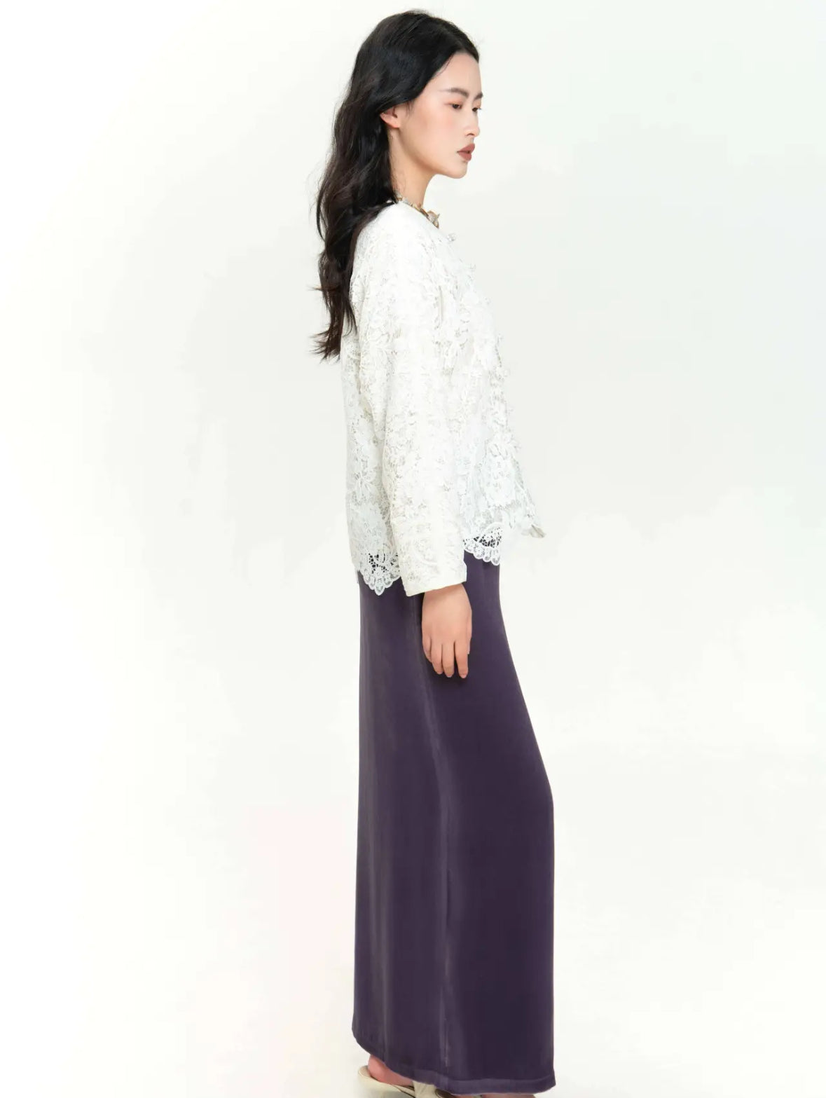 Lace Button-Front Jacket