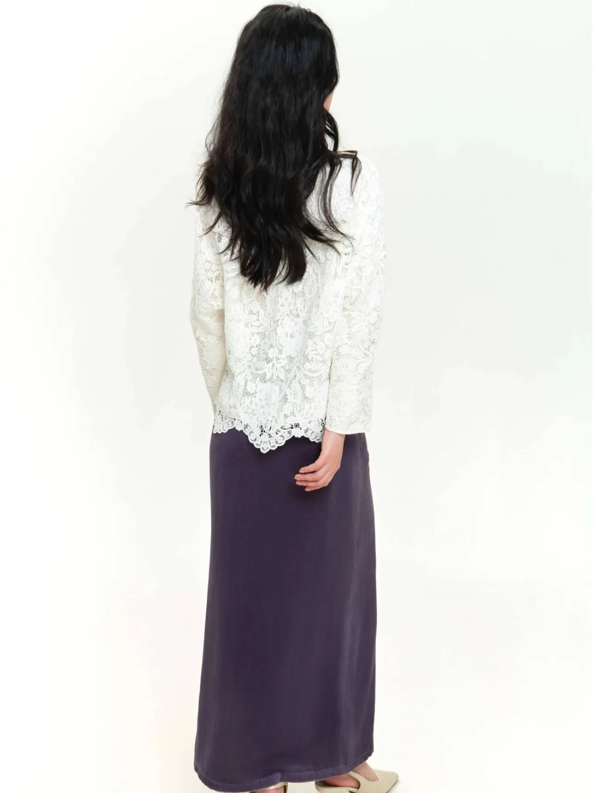 Lace Button-Front Jacket