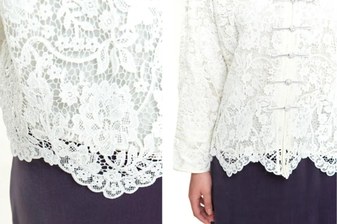 Lace Button-Front Jacket