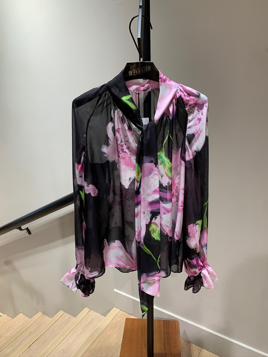 0202407260074 Silk satin blouse