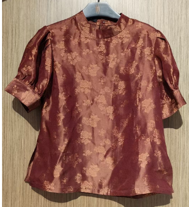 AMG250423TOP Short Sleeve Blouse