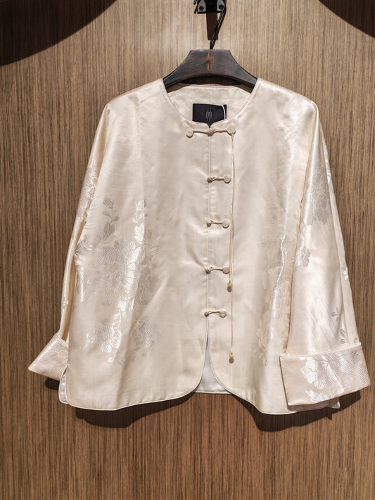 Classic Satin U-Neck Jacket
