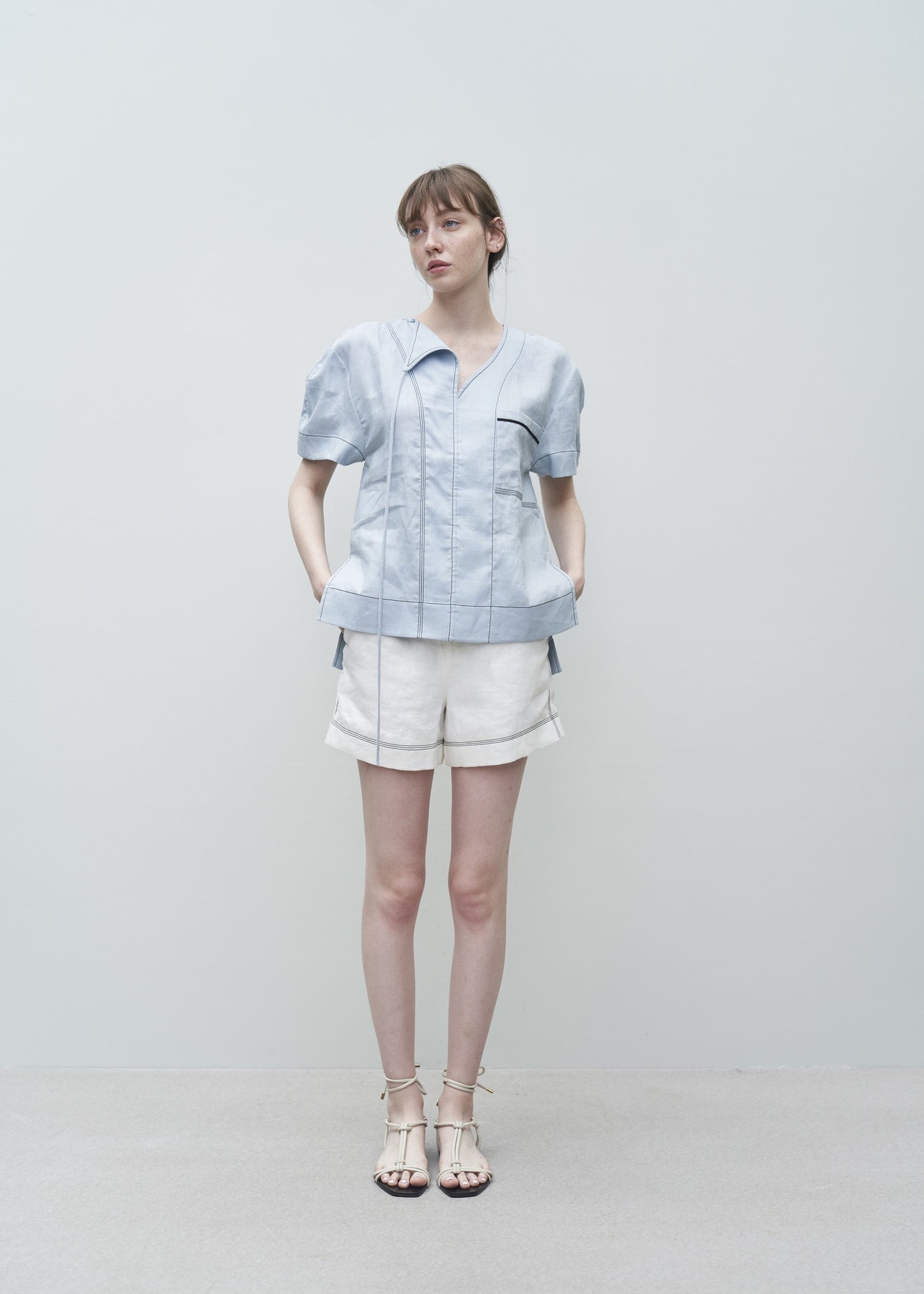 Linen Blouse Blue 38