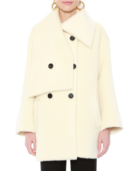 Double Breasted Coat WHITE 38