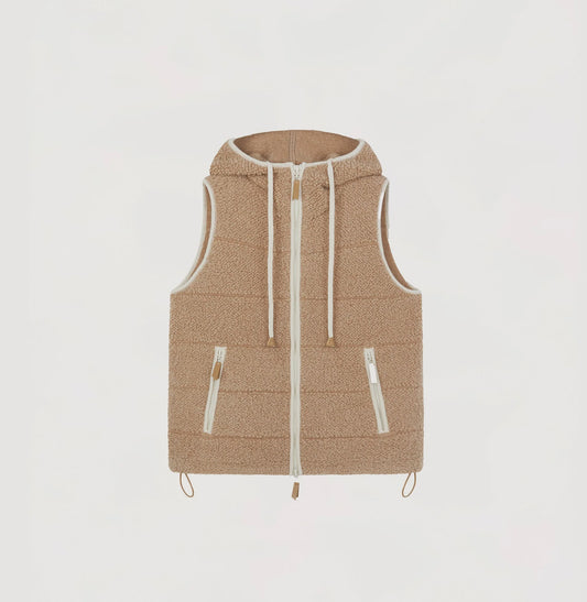 TEDDY BOUCLÉ HOODED GILET