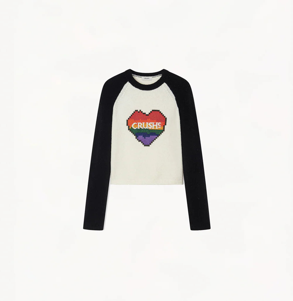 COLORBLOCKED LOGO-PRINTED SWEATER
