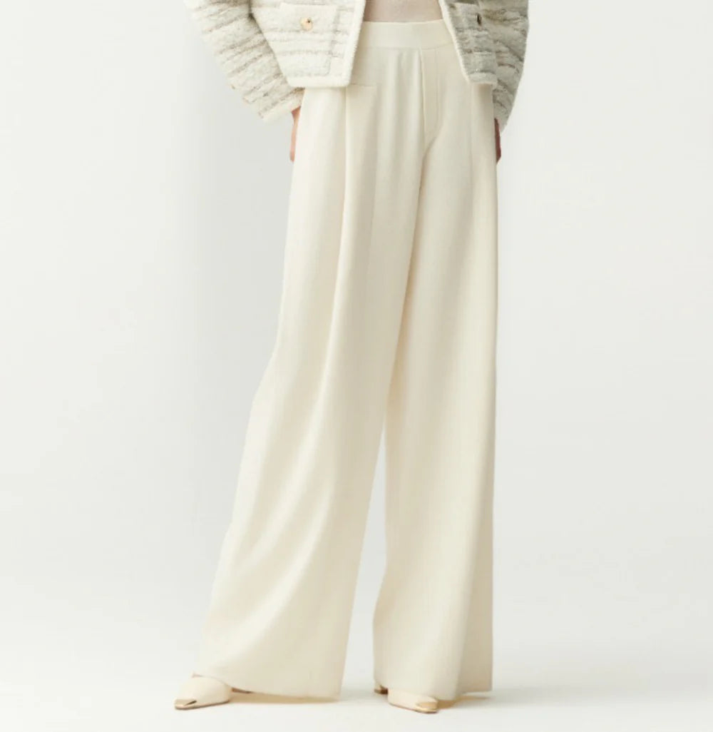 WOOL WIDE-LEG PANTS