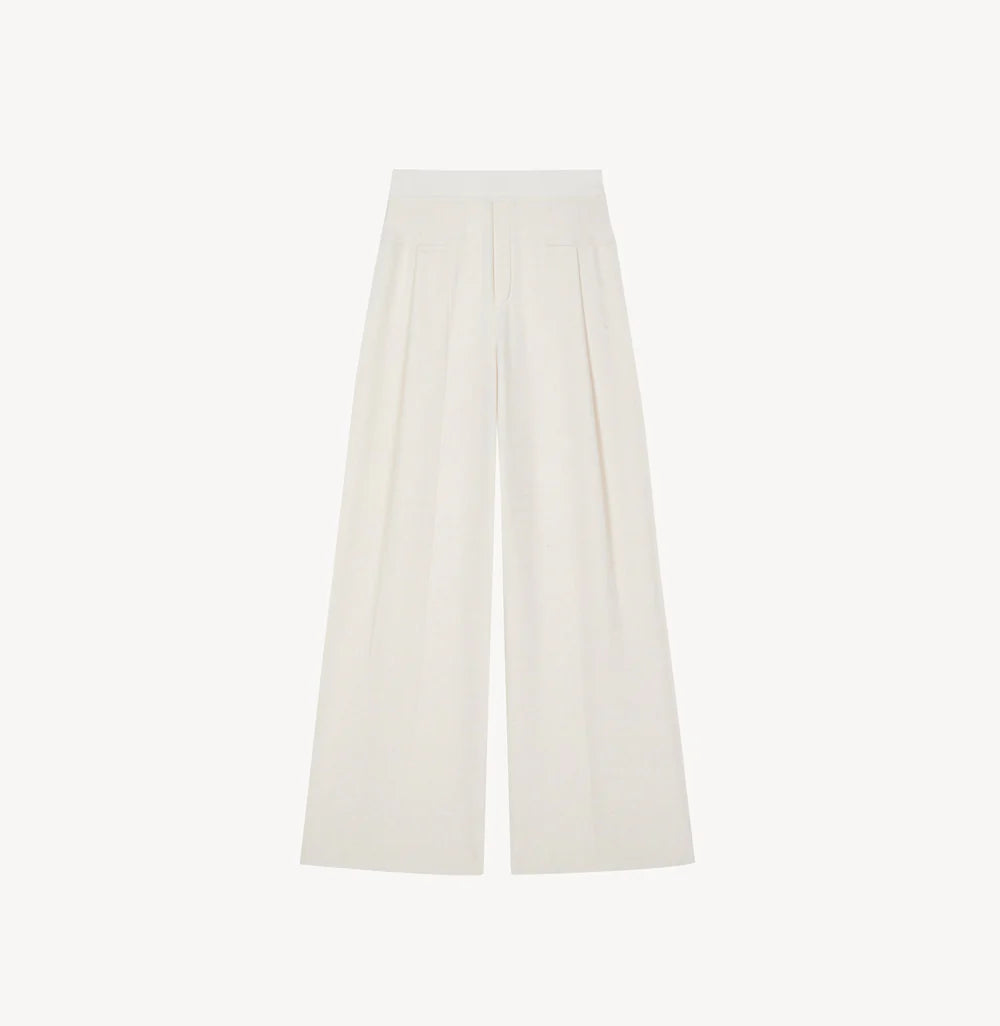 WOOL WIDE-LEG PANTS